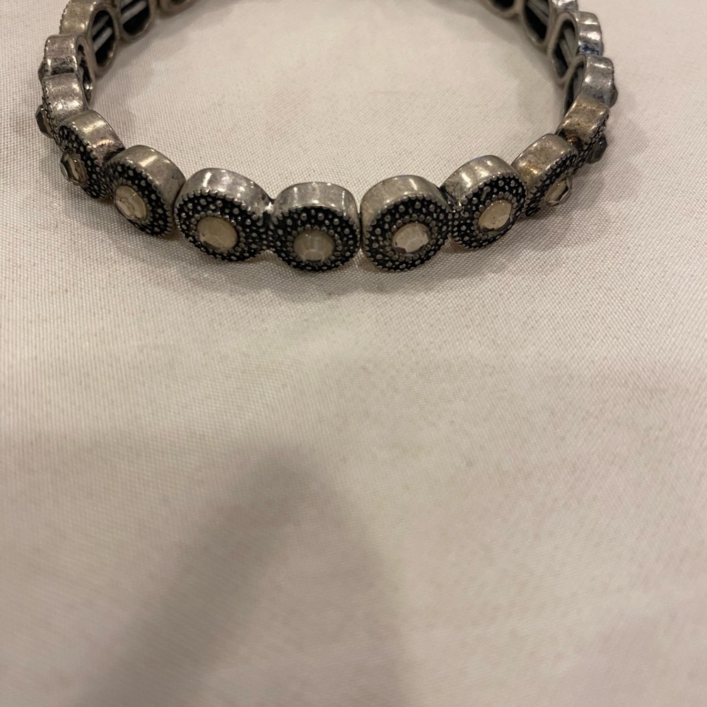 Elegant Silver and Black Women's Bracelet
